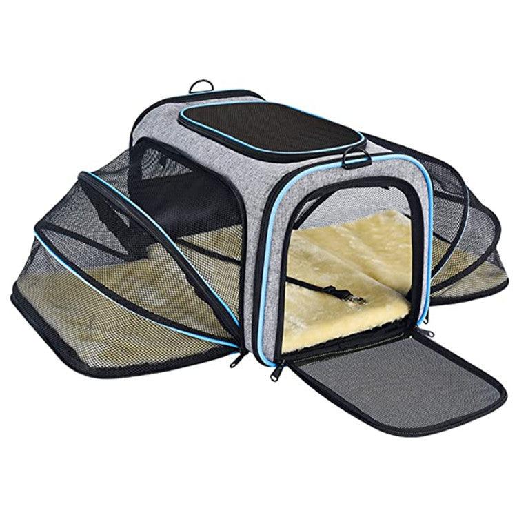 Pet Travel Haven: Expandable And Reflective Cat Carrier For Safe And Comfortable Journeys - Image 4